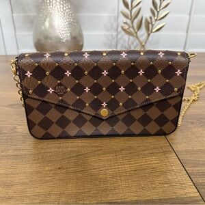 Louis Vuitton Felicie Pochette Flower Studded Damier